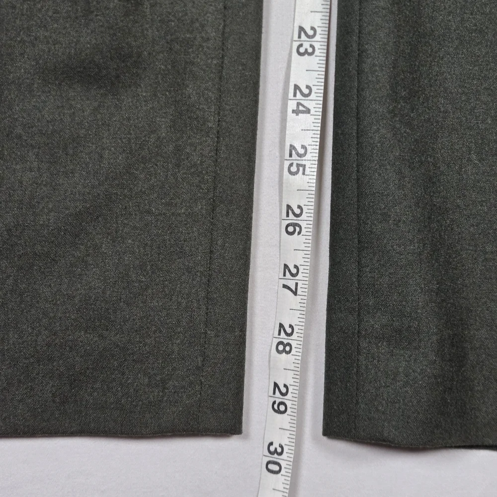 VTG Bogner Sz 10 Long Wool Cashmere Trousers Grey Straight Leg Y2K - Picture 12 of 12